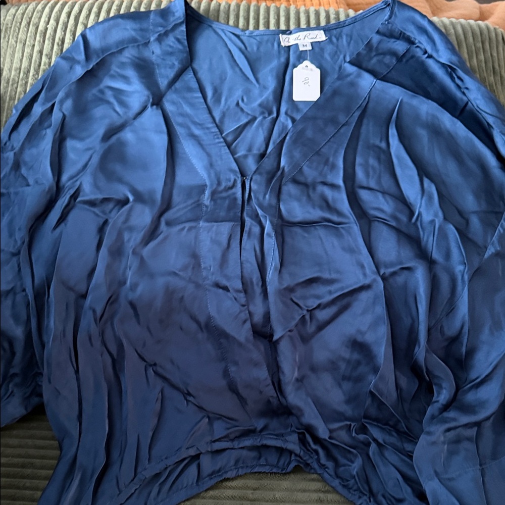 On The Road Navy Blouse